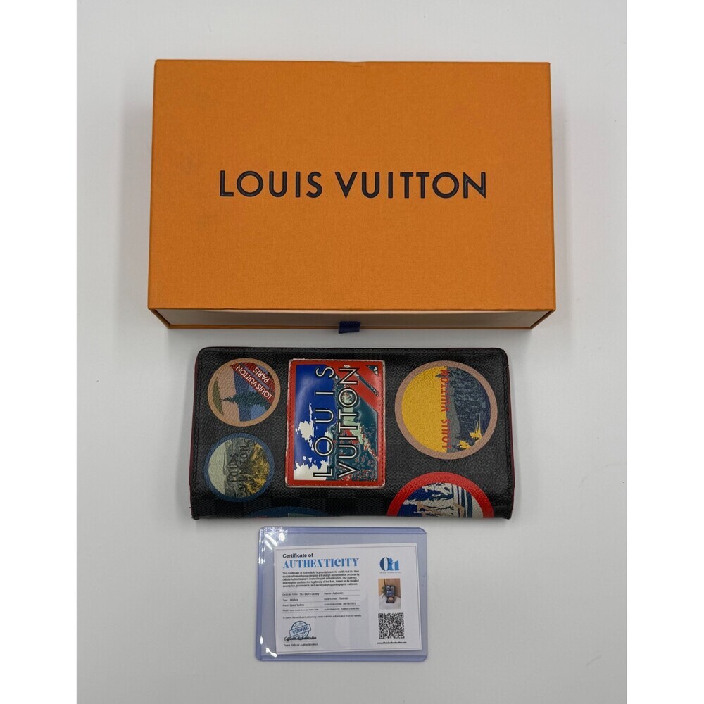 Louis Vuitton Brazza Damier Graphite Alps Sticker Wallet Men's Limited Edition